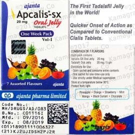 Apcalis Jelly (Cialis 20mg) Tadalafil X7 Sachets